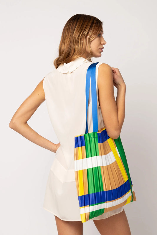 Prepster Satin Pleated Shoulder Bag