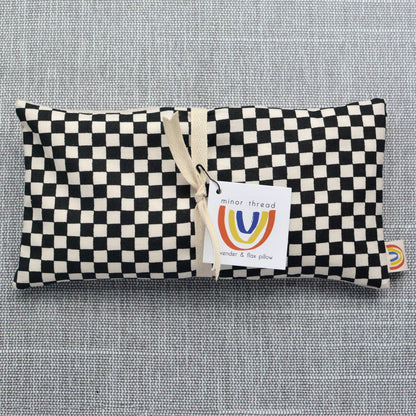 Weighted Eye Pillow - Black + Natural Checkerboard