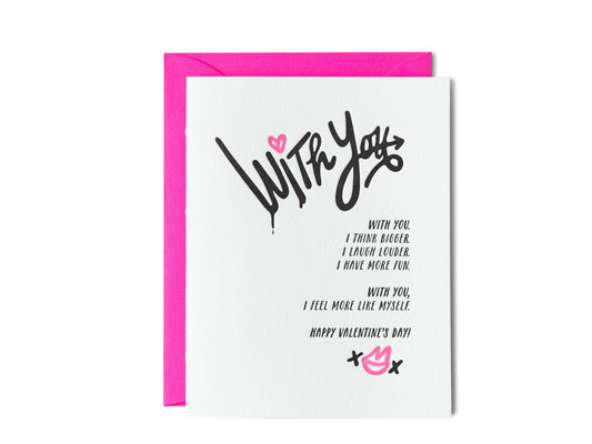 With You Valentine's Day Card