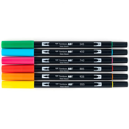 Dual Brush Pen Art Markers, Celebration, 6-Pack