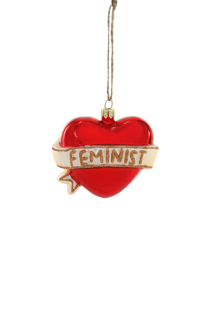 Feminist Red Heart Ornament