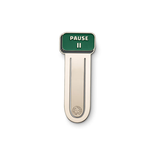 Pause Enamel Bookmark