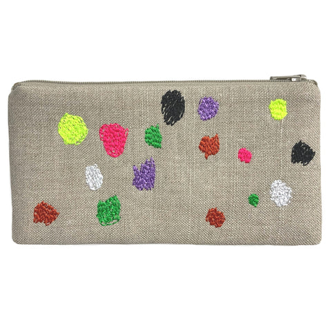 Scribble Linen Pouch