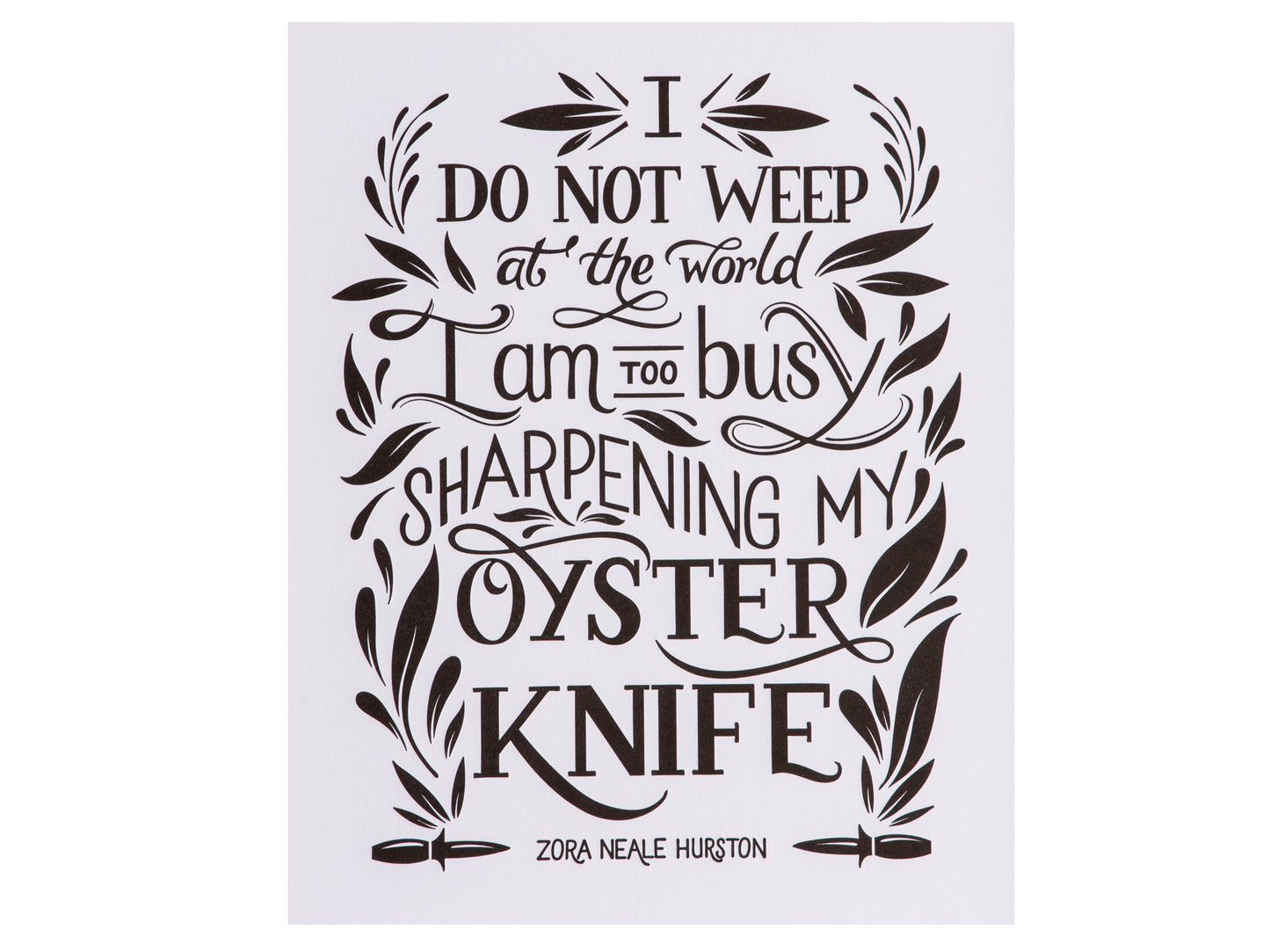 Oyster Knife Zora Neale Hurston Art Print